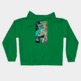 disaster city in wetland architectural collage Kids Hoodie